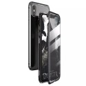 Wozinsky Full Magnetic Case 360 Magnetic Case Couverture avant et arrière avec verre intégré iPhone 12 Pro Max noir et transpare