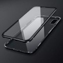 Wozinsky Full Magnetic Case 360 Magnetic Case Couverture avant et arrière avec verre intégré iPhone 12 Pro Max noir et transpare