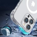 Coque magnétique Joyroom Magnetic Defender pour iPhone 14 Plus Coque blindée avec crochets transparents (compatible MagSafe)