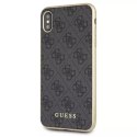 Guess GUHCI65G4GG iPhone Xs Max szary/grey hard case 4G Collection