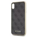 Guess GUHCI65G4GG iPhone Xs Max szary/grey hard case 4G Collection