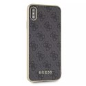 Guess GUHCI65G4GG iPhone Xs Max szary/grey hard case 4G Collection