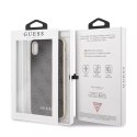 Guess GUHCI65G4GG iPhone Xs Max szary/grey hard case 4G Collection