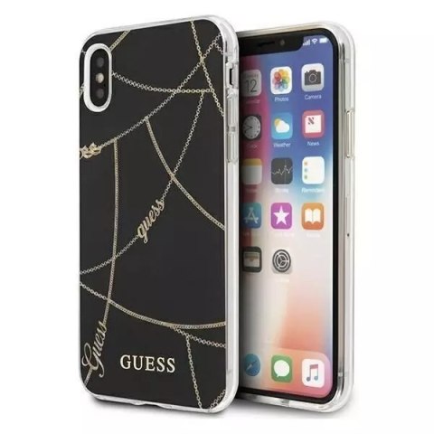 Guess GUHCI65PCUCHBK iPhone Xs Max czarny/black hardcase Gold Chain Collection