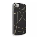 Guess GUHCI8PCUCHBK iPhone 7/8/SE 2022 / SE 2020 czarny/black hardcase Gold Chain Collection