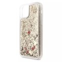 Guess GUHCN58GLHREGO iPhone 11 Pro gold/złoty hard case Liquid Glitter Hearts