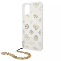 Guess GUHCN58KSPEGO iPhone 11 Pro 5,8" złoty/gold hardcase Peony Chain Collection