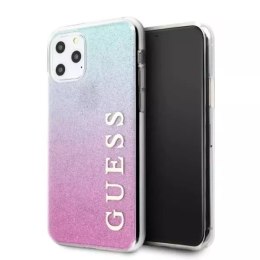 Guess GUHCN58PCUGLPBL iPhone 11 Pro różowo-niebieski/pink blue hard case Glitter Gradient