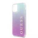 Guess GUHCN58PCUGLPBL iPhone 11 Pro różowo-niebieski/pink blue hard case Glitter Gradient