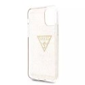 Guess GUHCN58SGTLGO iPhone 11 Pro złoty/gold hard case Glitter Triangle