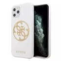 Guess GUHCN58TPUWHGLG iPhone 11 Pro biały/white hard case Glitter 4G Circle Logo