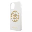 Guess GUHCN58TPUWHGLG iPhone 11 Pro biały/white hard case Glitter 4G Circle Logo