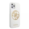 Guess GUHCN58TPUWHGLG iPhone 11 Pro biały/white hard case Glitter 4G Circle Logo