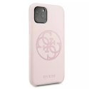 Guess GUHCN65LS4GLP iPhone 11 Pro Max light pink/jasnoróżowy hard case Silicone 4G Tone On Tone