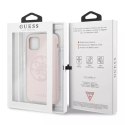 Guess GUHCN65LS4GLP iPhone 11 Pro Max light pink/jasnoróżowy hard case Silicone 4G Tone On Tone