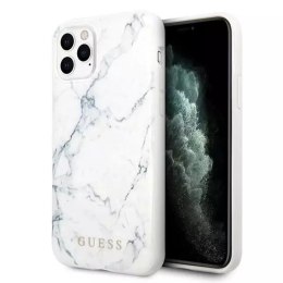 Guess GUHCN65PCUMAWH iPhone 11 Pro Max biały/white Marble