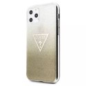 Guess GUHCN65SGTLGO iPhone 11 Pro Max złoty/gold hard case Glitter Triangle