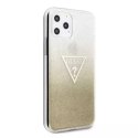 Guess GUHCN65SGTLGO iPhone 11 Pro Max złoty/gold hard case Glitter Triangle