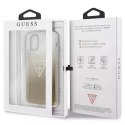 Guess GUHCN65SGTLGO iPhone 11 Pro Max złoty/gold hard case Glitter Triangle