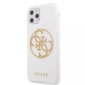 Guess GUHCN65TPUWHGLG iPhone 11 Pro Max biały/white hard case Glitter 4G Circle Logo