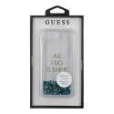 Guess GUHCP7GLUQBL iPhone 6/7/8 /SE 2020 niebieski/blue hard case Liquid Glitter Party