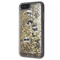 Karl Lagerfeld KLHCI8LROGO iPhone 7/8 Plus czarno-złoty/black & gold hard case Glitter