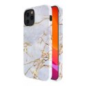 Kingxbar Marble Series case decorated printed marble iPhone 12 mini whiteblue