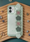 Kingxbar Sweet Series case decorated with original Swarovski crystals iPhone 12 mini green