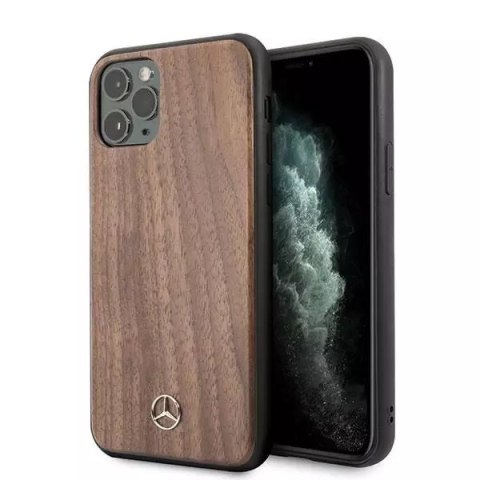 Mercedes MEHCN65VWOLB iPhone 11 Pro Max hard case brązowy/brown Wood Line Walnut