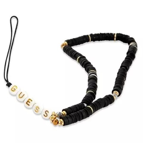 Pendentif Guess GUSTPEARK Phone Strap noir / Perles Heishi noires