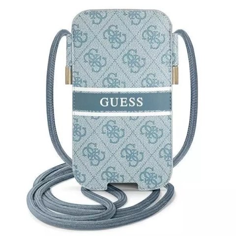 Guess Sac à main GUPHL4GDBL 6,7 "bleu / étui rigide bleu 4G Stripe