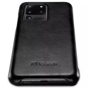 ICarer Curved Edge Vintage Folio Housse en cuir véritable pour Samsung Galaxy S20 Ultra noir (RS992008-BK)