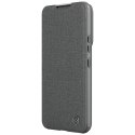 Nillkin Qin Cloth Pro Case pour Samsung Galaxy S22 + (S22 Plus) Protecteur d&#39;appareil photo Holster Cover Flip Cover Gris