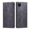 Aimant Etui Fantaisie Etui Pour Samsung Galaxy A12 5G Pochette Portefeuille Titulaire De La Carte Noir