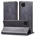 Aimant Etui Fantaisie Etui Pour Samsung Galaxy A12 5G Pochette Portefeuille Titulaire De La Carte Noir