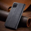 Aimant Etui Fantaisie Etui Pour Samsung Galaxy A12 5G Pochette Portefeuille Titulaire De La Carte Noir