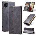 Aimant Etui Fantaisie Etui Pour Samsung Galaxy A12 5G Pochette Portefeuille Titulaire De La Carte Noir