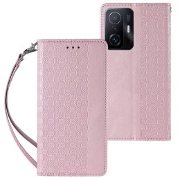 Aimant Strap Case Case pour Samsung Galaxy A52 / A52 5G / A52s 5G Pouch Wallet + Mini Lanyard Pendant Rose