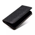 Étui à sangle aimantée pour Samsung Galaxy S22 + (S22 Plus) pochette portefeuille + mini lanière pendentif noir