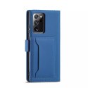 Étui pour cartes magnétiques pour Samsung Galaxy S22 Ultra Pouch Wallet Card Holder Bleu