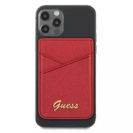 Guess Wallet Card Slot GUWMSSASLRE MagSafe Saffiano czerwony/red