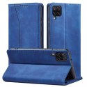 Magnet Fancy Case Case pour Samsung Galaxy A12 5G Pouch Wallet Card Holder Bleu