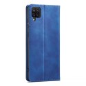 Magnet Fancy Case Case pour Samsung Galaxy A12 5G Pouch Wallet Card Holder Bleu