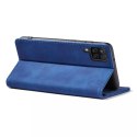 Magnet Fancy Case Case pour Samsung Galaxy A12 5G Pouch Wallet Card Holder Bleu