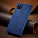 Magnet Fancy Case Case pour Samsung Galaxy A12 5G Pouch Wallet Card Holder Bleu