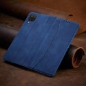 Magnet Fancy Case Case pour Samsung Galaxy A12 5G Pouch Wallet Card Holder Bleu