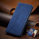 Magnet Fancy Case Case pour Samsung Galaxy A12 5G Pouch Wallet Card Holder Bleu