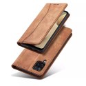 Magnet Fancy Case Case pour Samsung Galaxy A12 5G Pouch Wallet Card Holder Marron