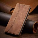 Magnet Fancy Case Case pour Samsung Galaxy A12 5G Pouch Wallet Card Holder Marron