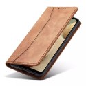 Magnet Fancy Case Case pour Samsung Galaxy A12 5G Pouch Wallet Card Holder Marron